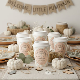 Vasos De Papel Sexo Neutral Sweet Little Pumpkin Baby Shower