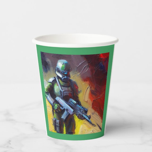 Vasos De Papel SF - Héroe militar 2 (Anverso)