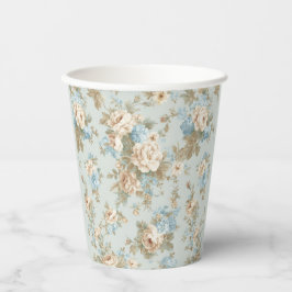 Vasos De Papel Shabby Chic florals
