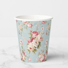 Vasos De Papel Shabby Chic florals