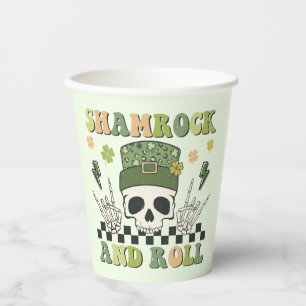 Vasos De Papel Shamrock and Roll - Skeleton Clover