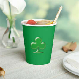 Vasos De Papel Shamrock Green Irish Clover de San Patricio