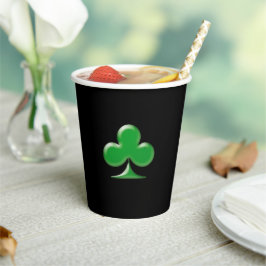 Vasos De Papel Shamrock negro verde de San Patricio