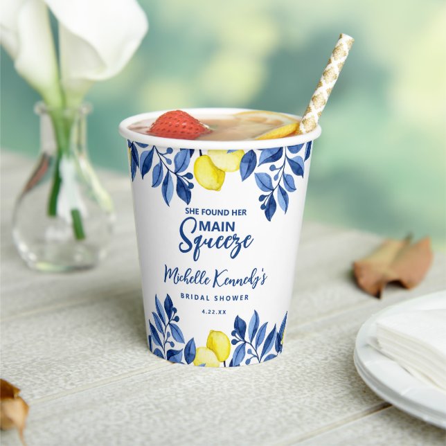 Vasos De Papel She Found Her Main Squeeze Bridal Shower  (in situ)