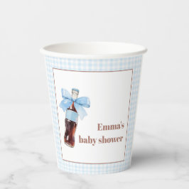 Vasos De Papel She Is Ready to Pop Blue Soda Pop Baby Shower