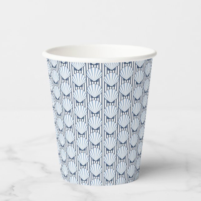 Vasos De Papel Shell Stripe Elegance (Anverso)