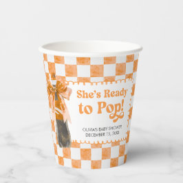 Vasos De Papel She's Ready to Pop Baby Shower