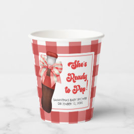 Vasos De Papel She's Ready to Pop Baby Shower 