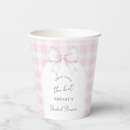 Vasos De Papel She's Tying The Knot Elegant Bow Bridal Shower