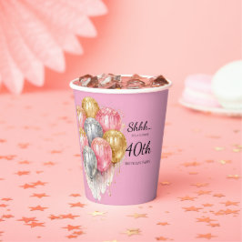 Vasos De Papel Shh Surprise Birthday Party