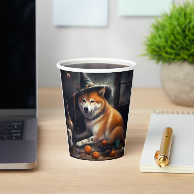 Vasos De Papel Shiba Inu Calabazas Halloween Da Miedo (in situ)