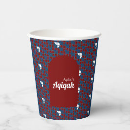 Vasos De Papel SHRIMPLEMENTE Baby Shower Aqiqah Azul Rojo