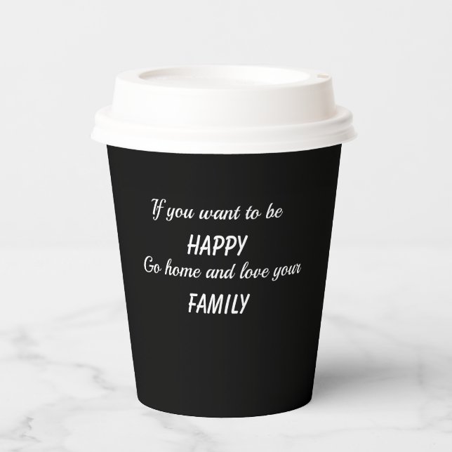 Vasos De Papel Si quieres ser feliz (Anverso)