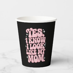 Vasos De Papel Sí, sé que me parezco a mi mamá, genial Día de la