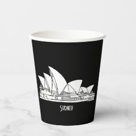 Vasos De Papel Sídney Opera House Australia dibujo souvenir