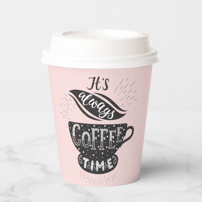 Vasos De Papel Siempre son tazas de papel de café (Anverso)