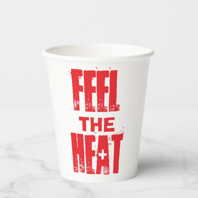 Vasos De Papel Siente el calor (Anverso)