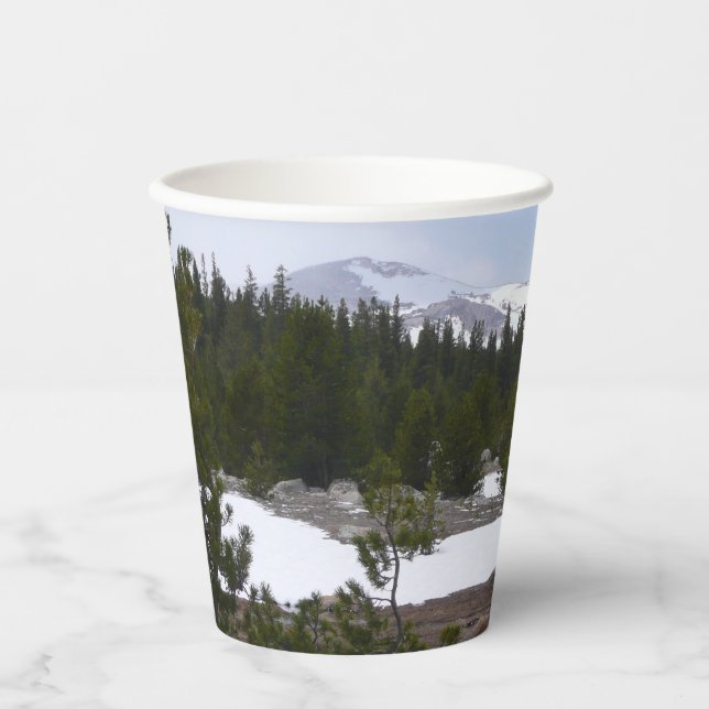 Vasos De Papel Sierra Nevada y nieve en Yosemite (Anverso)