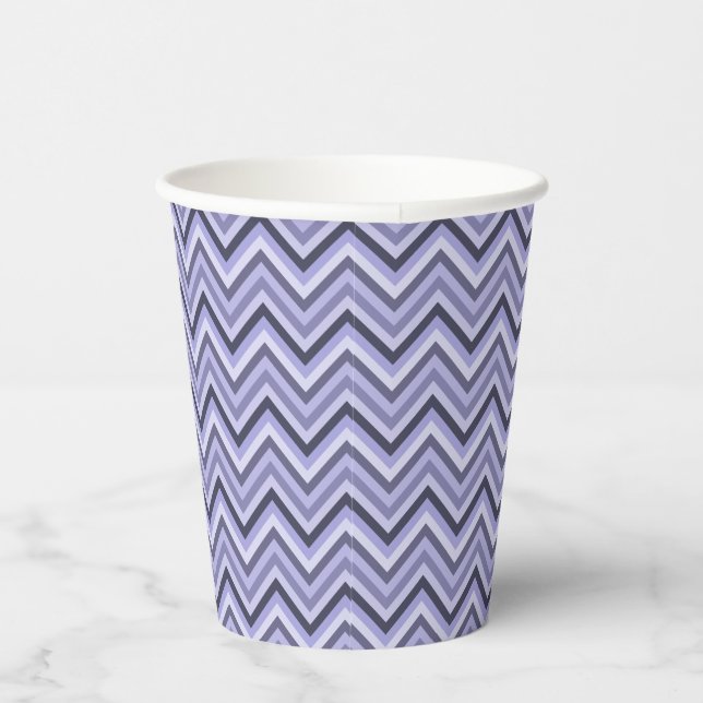 Vasos De Papel Siete sombras de lavanda Zig Zag (Derecha)