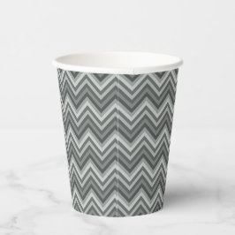 Vasos De Papel Siete sombras de Zig Zag gris