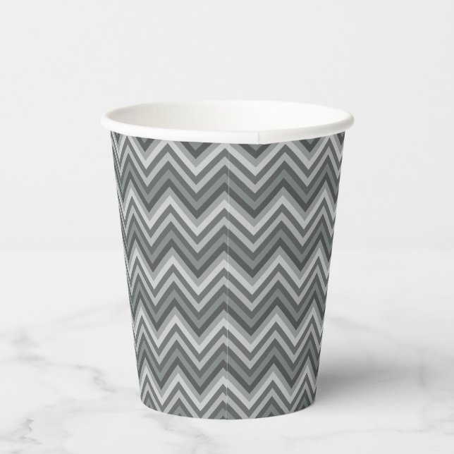 Vasos De Papel Siete sombras de Zig Zag gris (Derecha)
