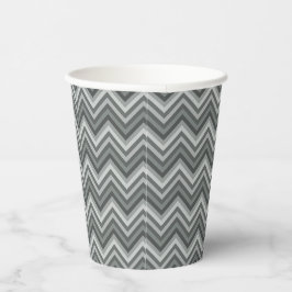 Vasos De Papel Siete tonos de gris en zig-zag