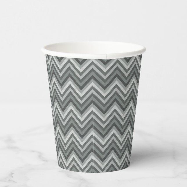 Vasos De Papel Siete tonos de gris en zig-zag (Derecha)