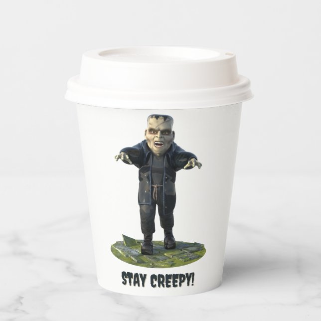 Vasos De Papel ¡Sigan Sopesados! Monstruo de Frankenstein (Anverso)