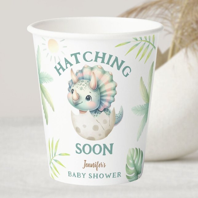 Vasos De Papel Signo de bienvenida del Chica de dinosaurios Baby  (Subido por el creador)