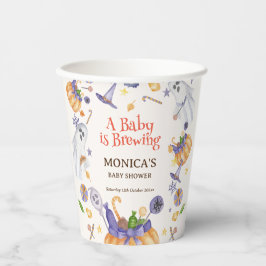 Vasos De Papel Signo de bienvenida para bebé de Halloween de los 