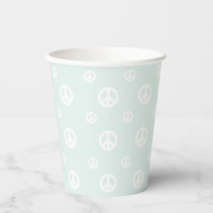 Vasos De Papel Signo de paz hippie retro surf cumpleaños