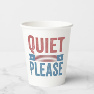 Vasos De Papel Silencio, por favor, Trump Harris, debate presiden