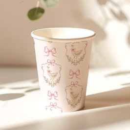 Vasos De Papel Silly Goose escudo Rosa Bow