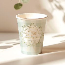 Vasos De Papel Silly Goose Gender neutral Sage Baby Shower