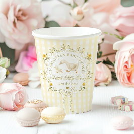 Vasos De Papel Silly Goose Gender neutral Wildflower Baby Shower