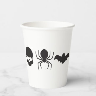 Vasos De Papel Silueta espeluznante Halloween Mug - Calavera, Sp