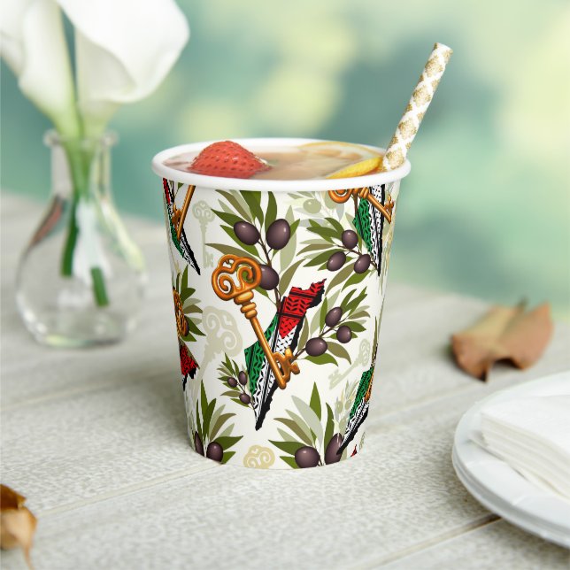Vasos De Papel Símbolo clave palestino del derecho de retorno (in situ)