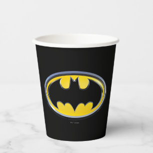 Vasos De Papel Símbolo de Batman   Logotipo clásico
