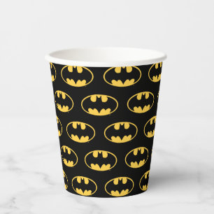 Vasos De Papel Símbolo de Batman   Logotipo Oval