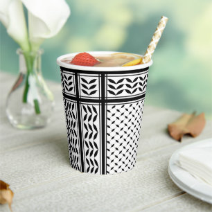 Vasos De Papel Símbolo de Keffiyeh del patrón de resistencia de P