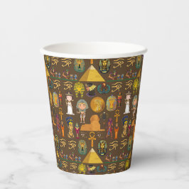 Vasos De Papel Símbolo de patrón jeroglífico egipcio antiguo