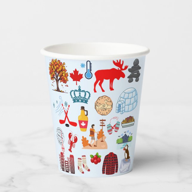 Vasos De Papel Símbolos de Canadá (Anverso)