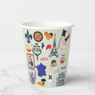 Vasos De Papel Símbolos de Francia
