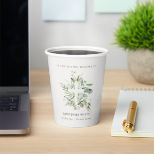 Vasos De Papel Simpatía conmemorativa de Eucalyptus Fern Fauna Cr