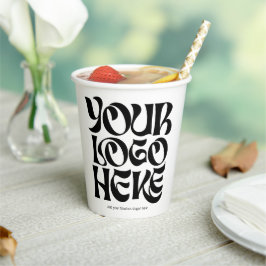 Vasos De Papel Simple Business Logo and Text Cool