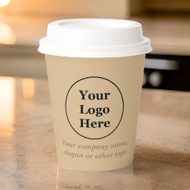 Vasos De Papel Simple elegante marrón 