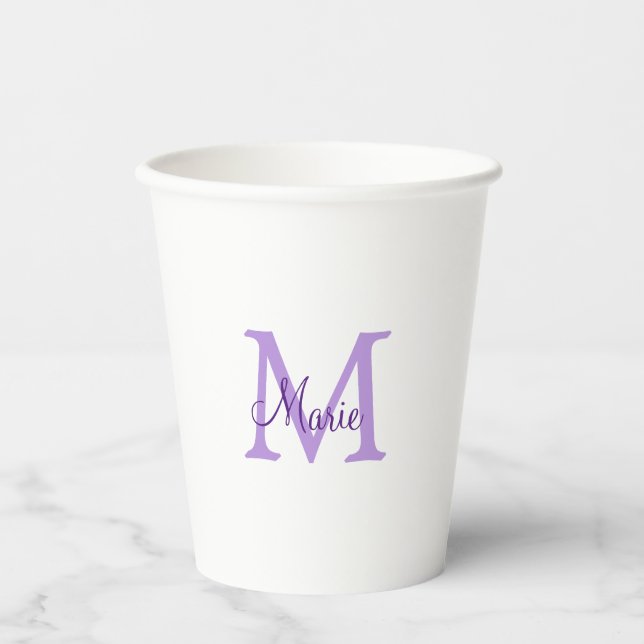 Vasos De Papel simple minimal add name monogram pink red   throw  (Anverso)