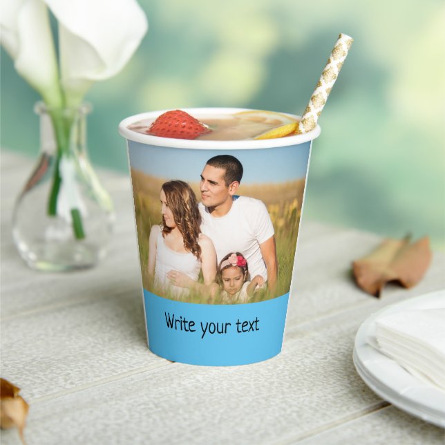 Vasos De Papel simple mínimo añadir tus navidades de fotos de tex (in situ)