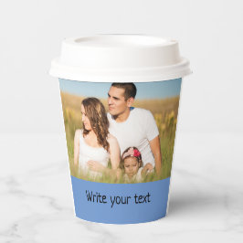 Vasos De Papel simple mínimo añadir tus navidades de fotos de tex