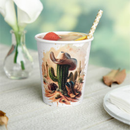 Vasos De Papel Simple y salvaje cumpleaños de Cowboy Occidental